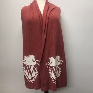 BNWPCT Fleece Wildfox long Logo scarf Orange OS